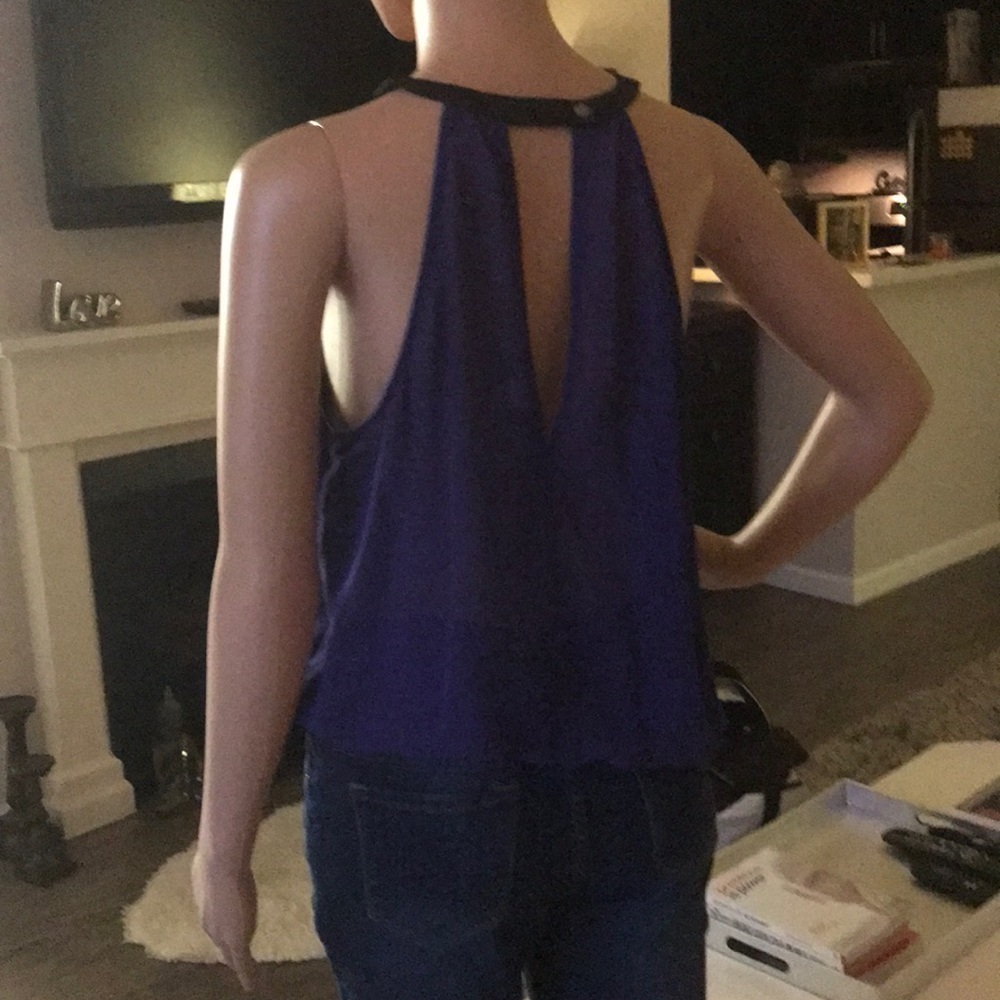 Bebe Purple Halter Blouse! Sexy!